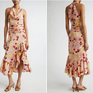 Cinq a Sept Tossed Floral Olivia Dress in Mauve Orchid Multi NWT